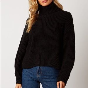 Cotton Candy Balloon Sleeve Turtleneck